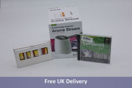 Aromatherapy items to include Bodi-Tek Aroma Stream Aromatherapy Vaporiser, Box of Four Therapy Oils