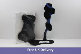 Allard Blue Rocker Foot Drop Brace with Softkit 2.0 Padding, Right XL, Black and Blue