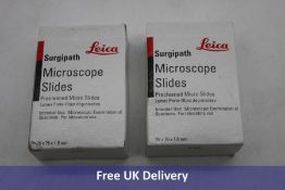 Ten Leica Surgipath Microscope Slides, pack of 50