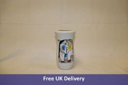 Tognana Vase in white porcelain with Picasso decoration image. Slight surface scratch