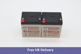 Five NP4-12 Yuasa 4Ah 12v Sealed Lead Acid Battery