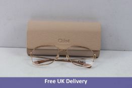 Chloe Women's CH0023O 002 Glasses with Case, Rose Gold Frame, Non Prescription