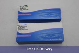 Forty Bausch & Lomb SofLens Daily Disposable Contact Lenses to include 16x -2.50, 10x -1.75, 6x -2.0