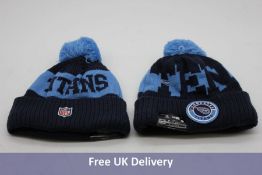 Four NFL One-Time Tennessee Titans Pom Knit Hat, One Size