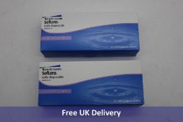 Fifty-three Bausch & Lomb SofLens Daily Disposable Contact Lenses to include 5x +6.50, 5x +3.75, 11x