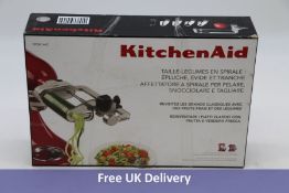 Three Kitchenaid Small Kitchen Appliances to include 1x KSM1APC Spiralizer Attachment with Peel, Cor
