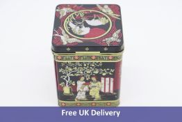 Twenty-four Black Japan Tea Caddy's with Hinged Lid, 200g