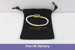 Medecine Douce, Wallis Maxi Bracelet Gold Gilded, Pearl