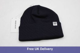 Three Wood Wood Gerald Tall Beanie Hats, Navy, One Size