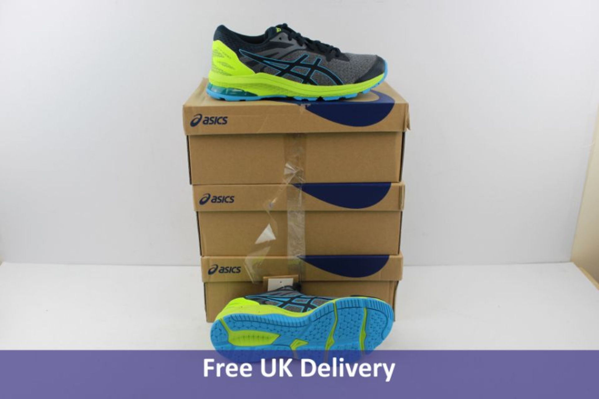 Three Pairs of Asics Kid's GT-10000 10 GS Trainers, French Blue and Digital Aqua, to Include 2x UK 5
