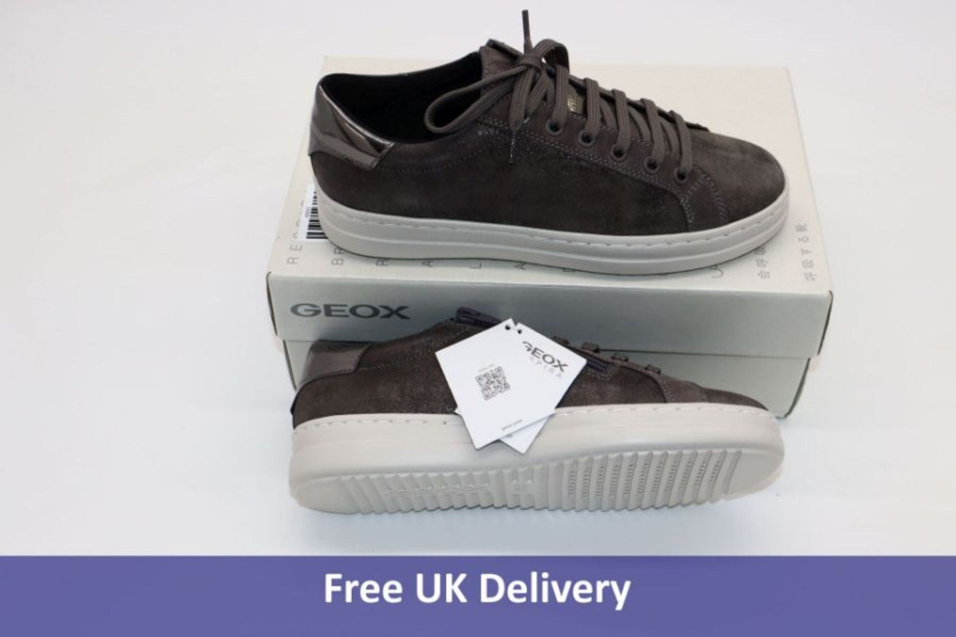 Geox D Pontoise F Trainers, Dark/Grey, UK 5