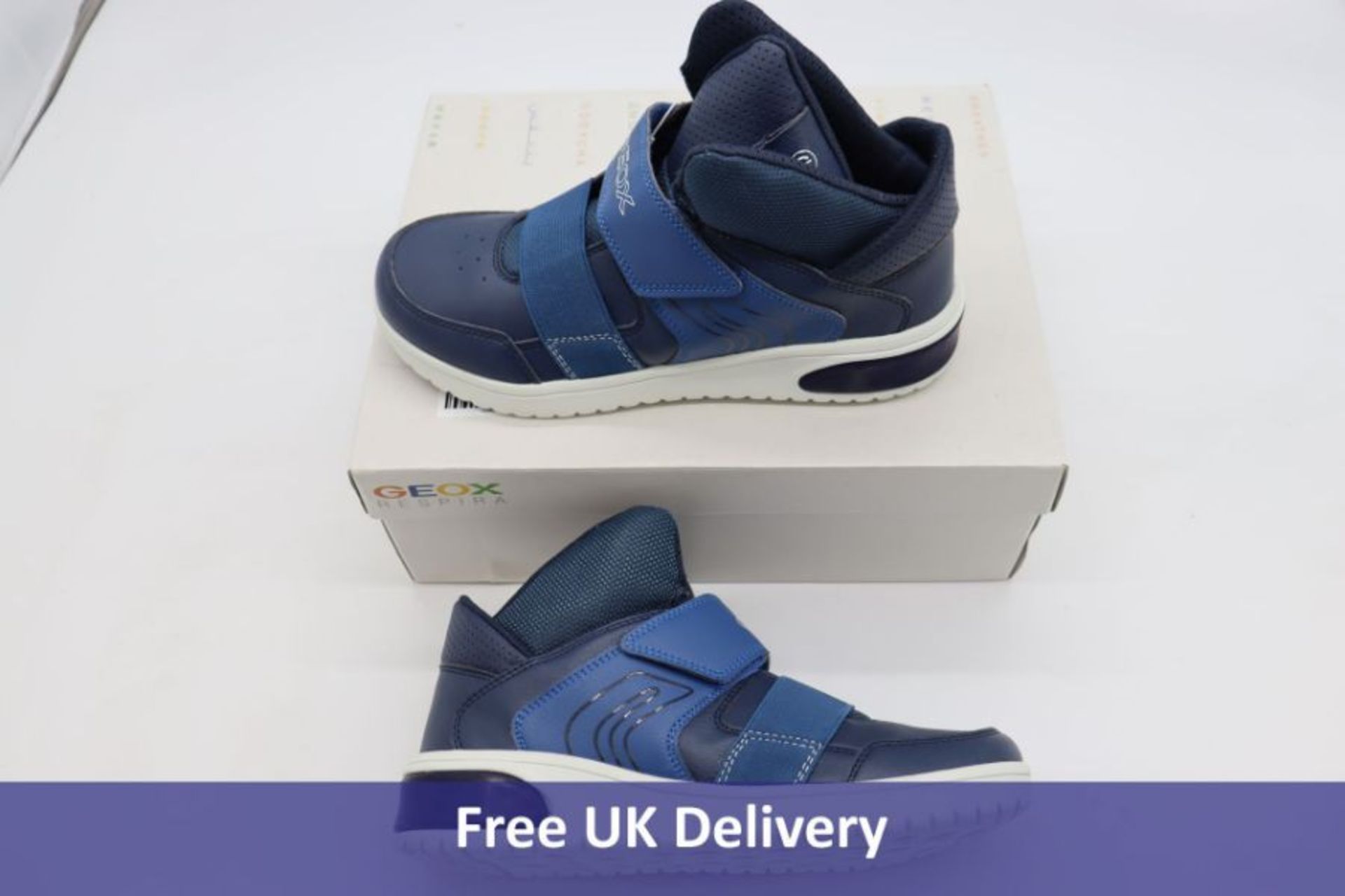 Geox J Xled B Trainers, Navy, UK 6