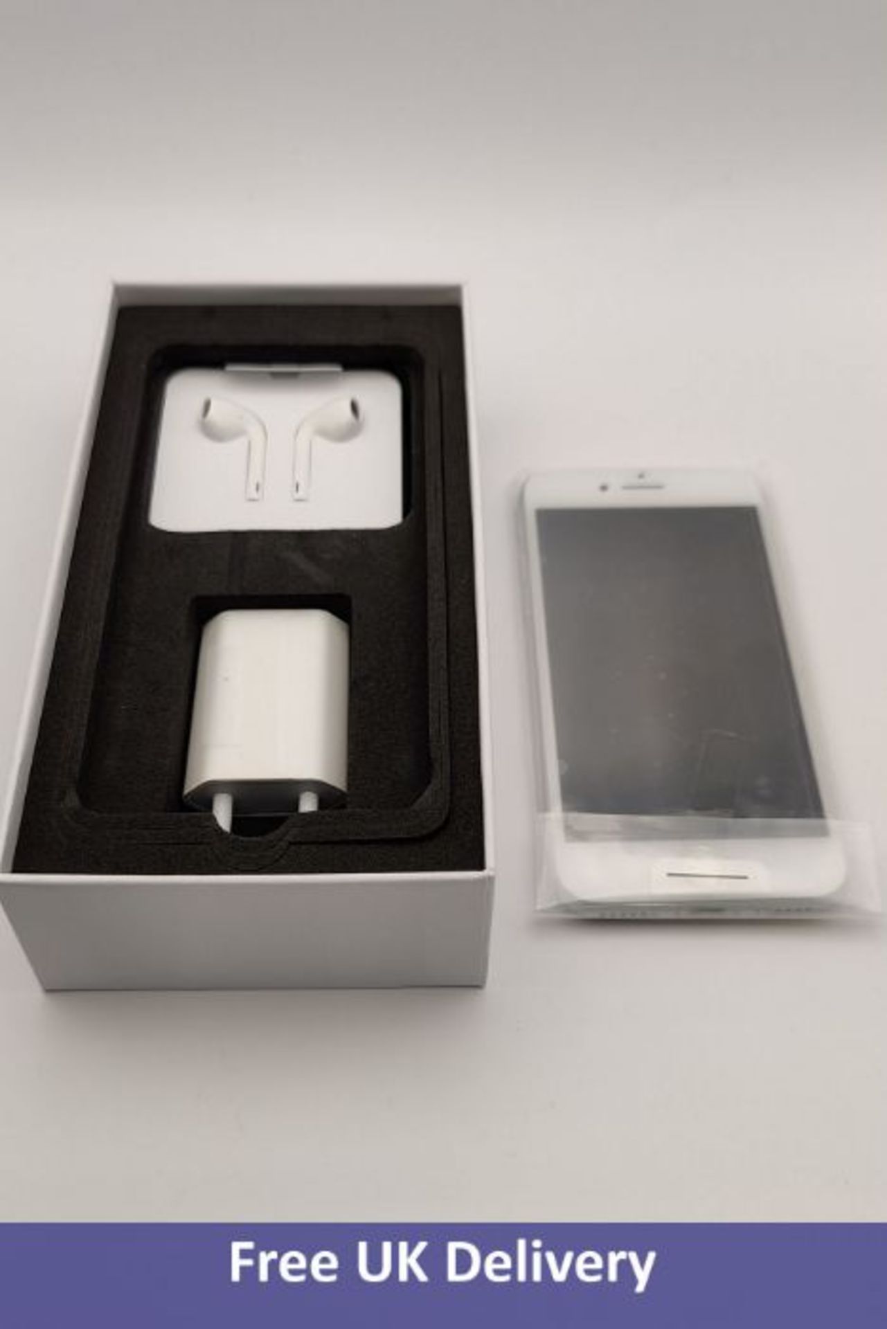 Apple iPhone 8 256GB, Silver, A1863/MQ822LL/A, Refurbished, boxed with headphones. Requires UK charg