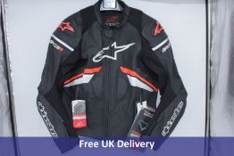 Alpinestars GP Plus R v3 Non-Perf Leather Biker Jacket, Black/Red/White, EU Size 56