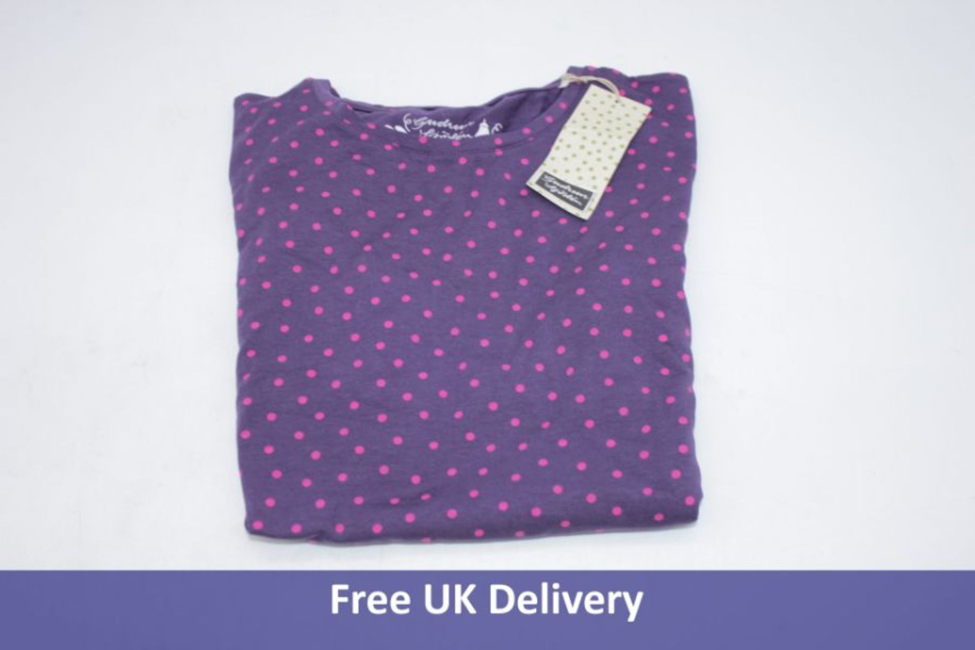 Two items of Gudrun Sjoden Women's Clothing to include 1x Pytte Top, Purple Spots, M and 1x Hello Le