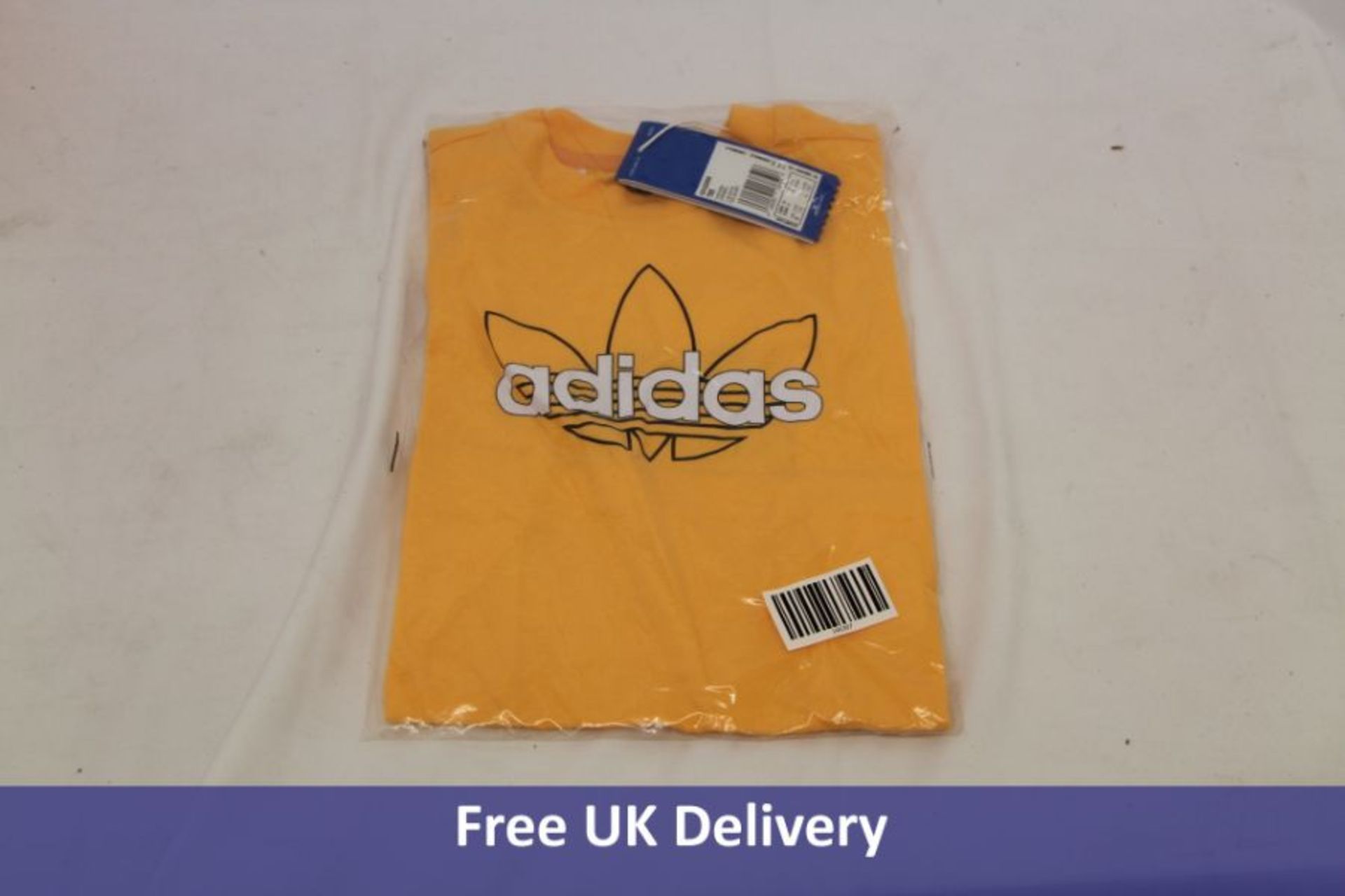Ten Adidas SPRT Collection Graphic Kid's T-Shirt, Orange, UK 5-6 years