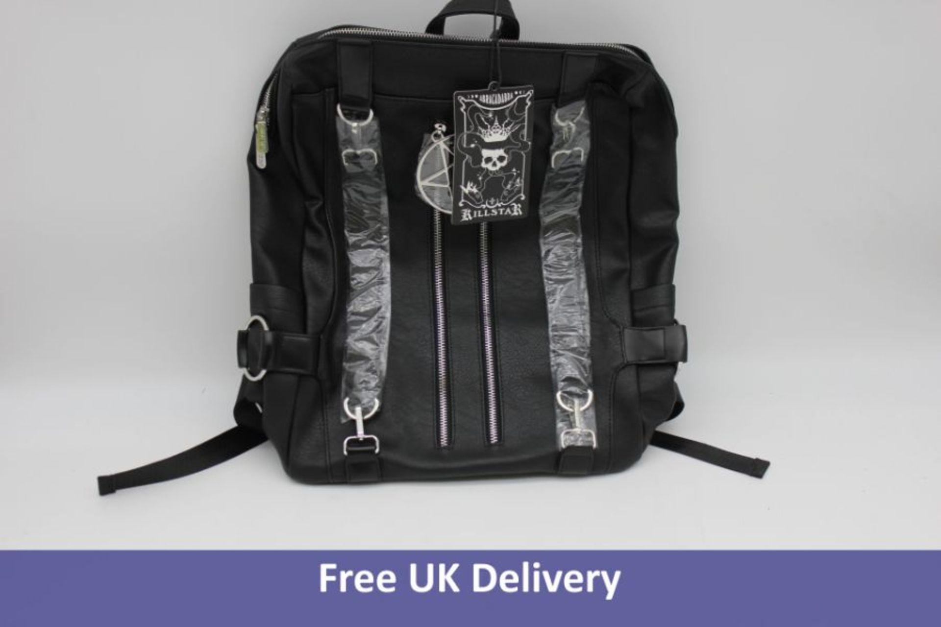 Four Killstar Backpacks to include 1x Hell Awaits, Black, KSRA002392, 1x Not Cute Skeleton, Black an