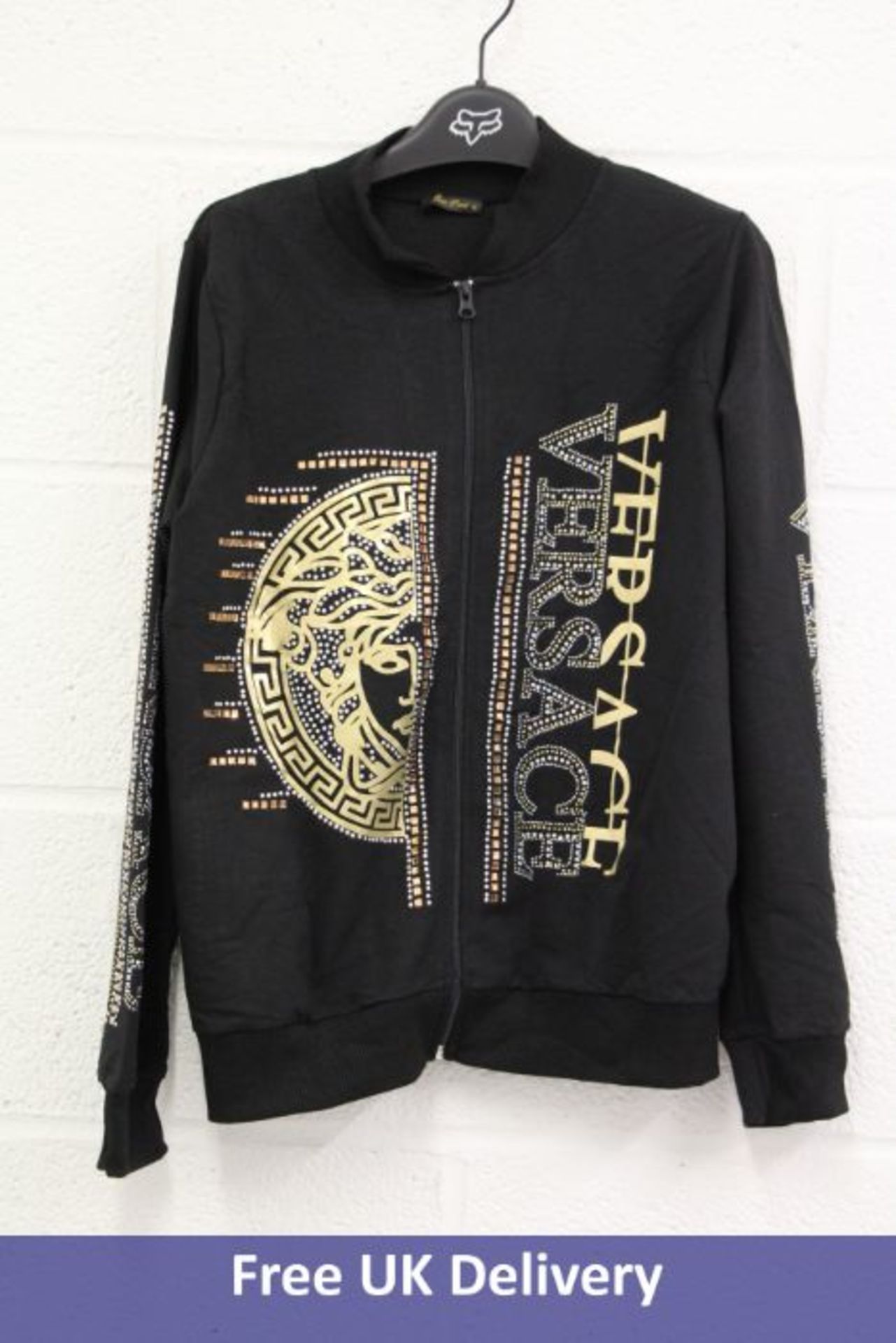 Versace Miss Omc Tracksuit, Black/Gold, Size XL