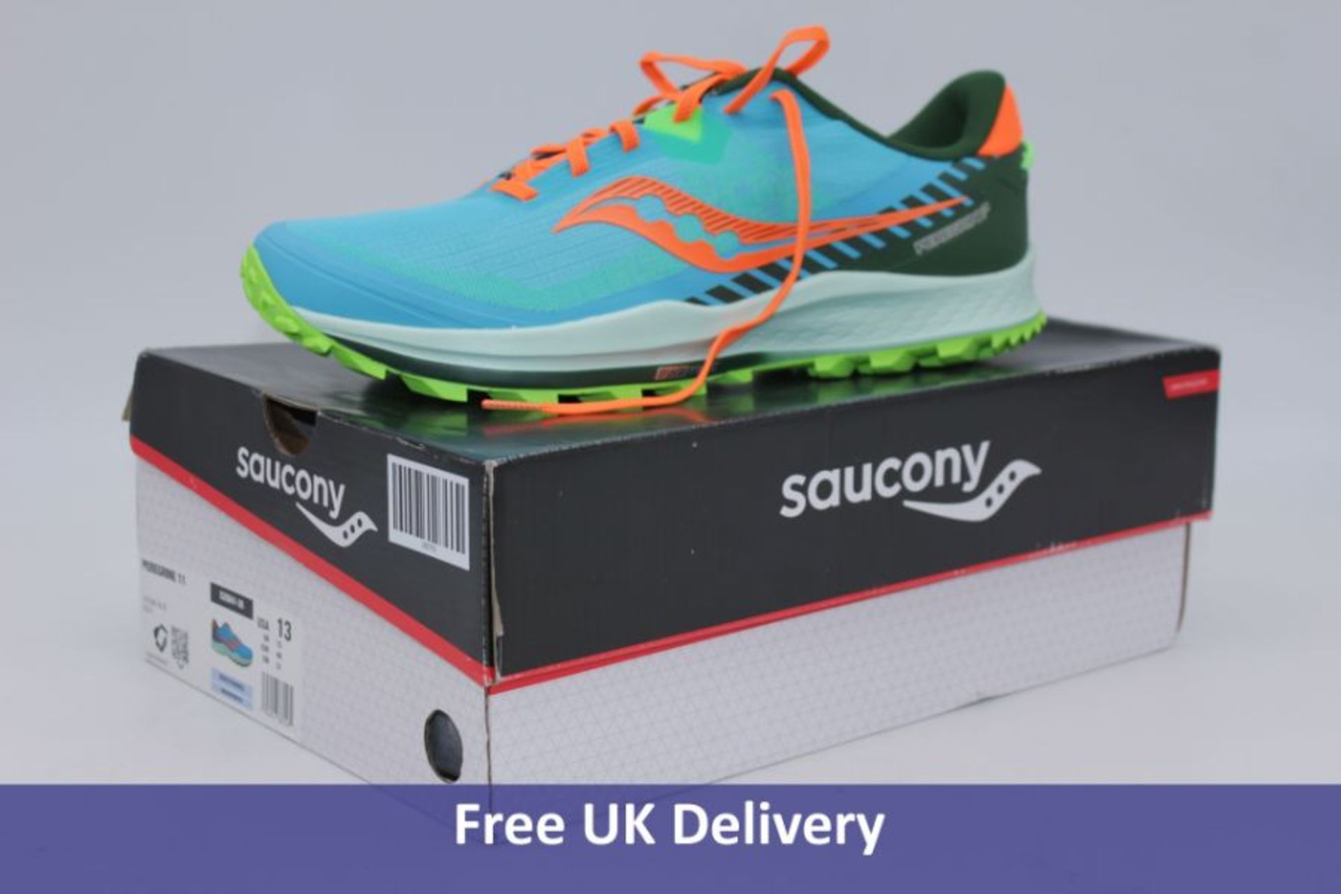 Saucony Men's Peregrine 11 Trail Running Shoes, Future Blue 13, UK 12