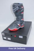 Fox Racing Instinct Motocross Boots, Grey/Red, 11M EUR Size 45