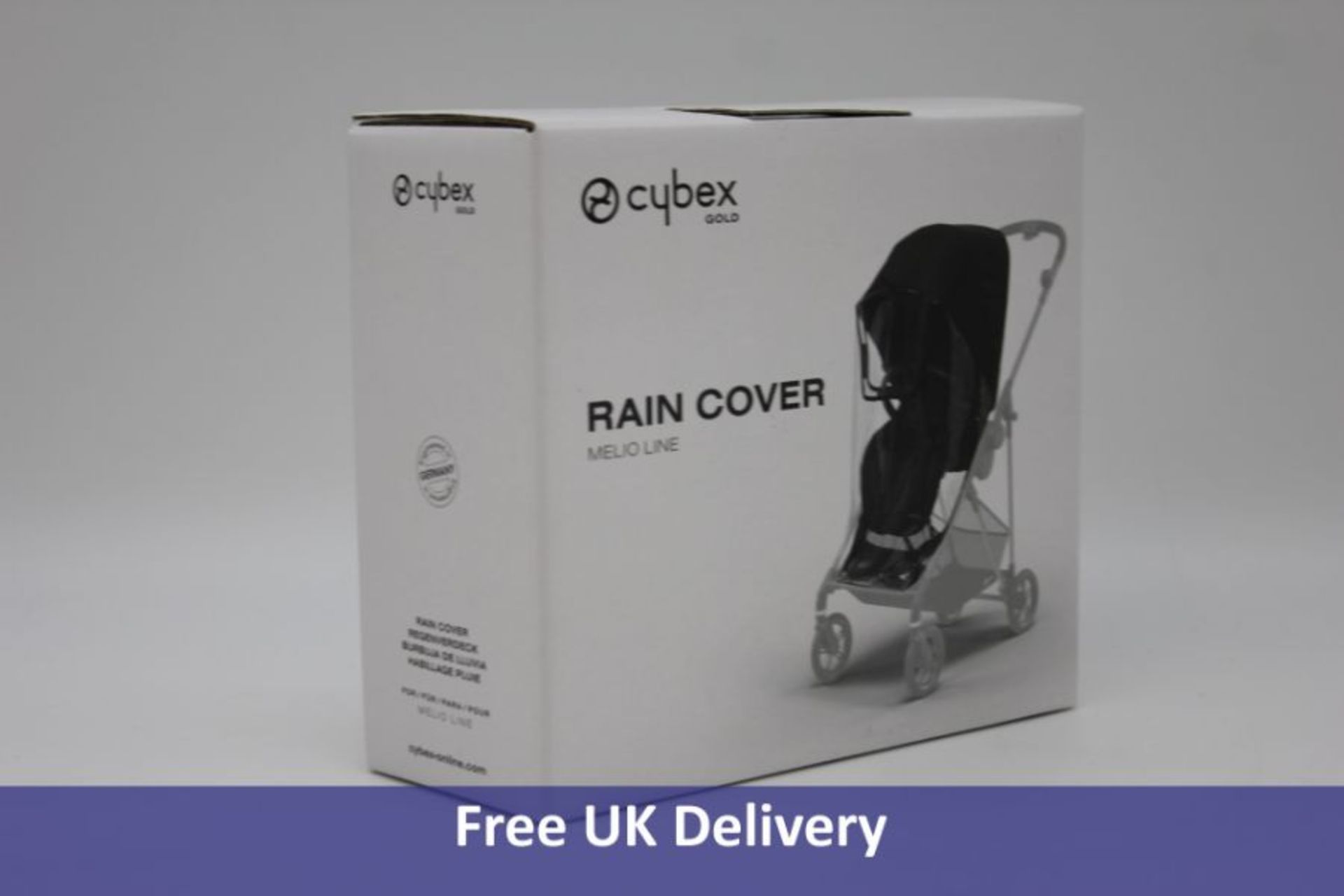 Two Cybex Melio Children's Accessories to include 1x Rain Cover For Strollers, 1x Car Seat Adapters