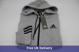 Four Adidas Men's Zip Up Hoodie DQ1454, Grey/Black, UK M