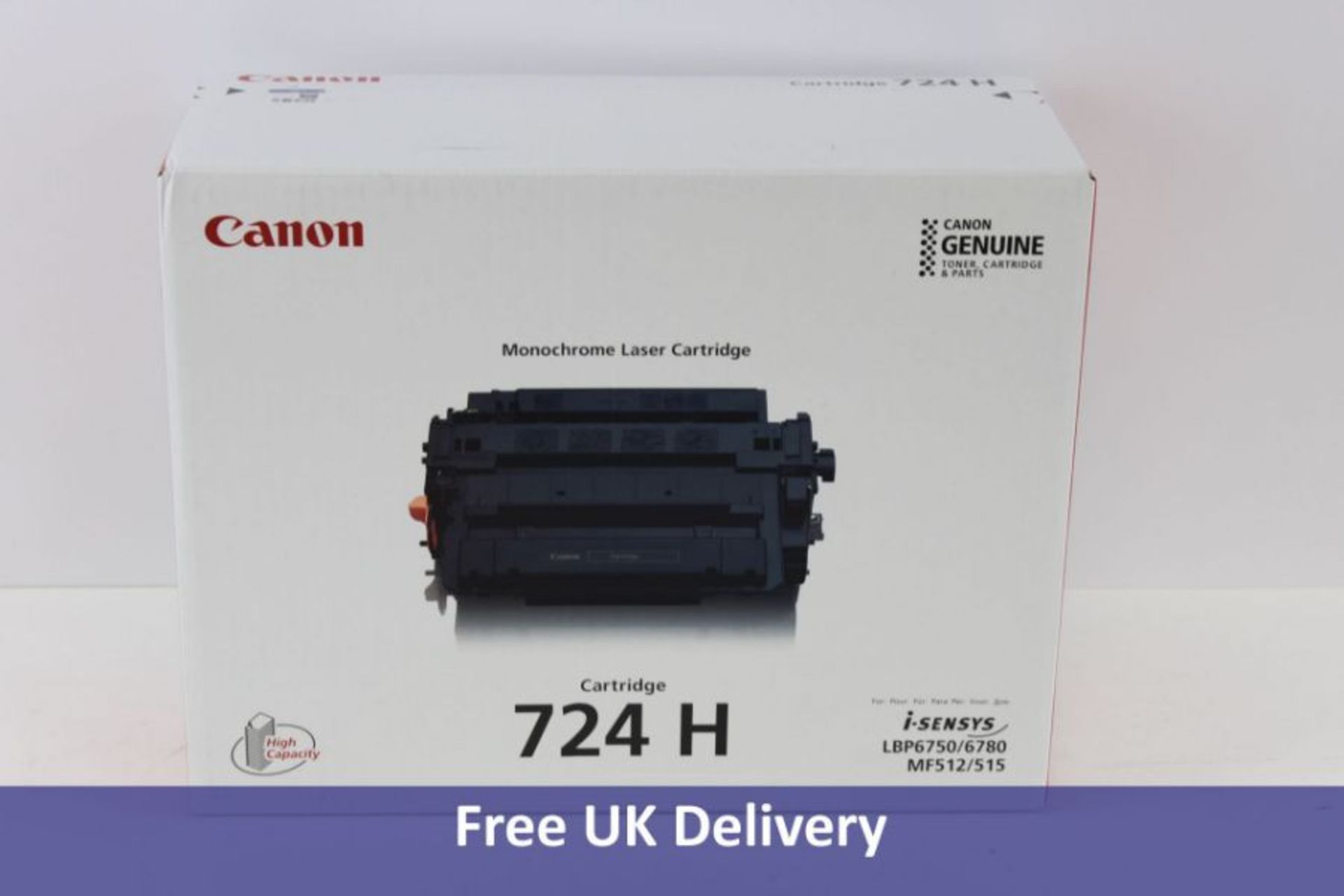 Canon Original Toner Cartridge, Black, 724H