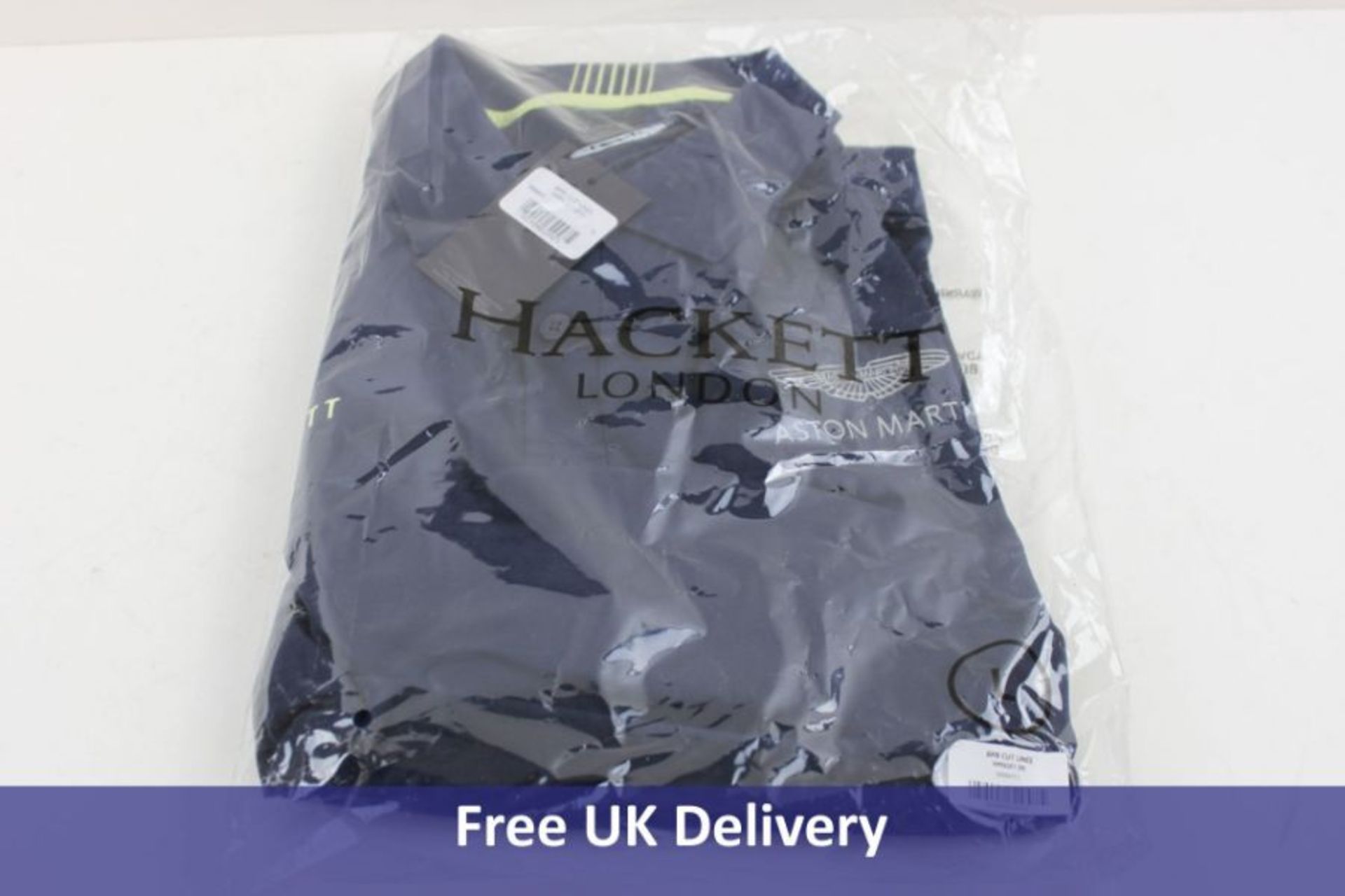 Hackett London Men's Aston Martin Polo T-Shirt, Navy, Size L