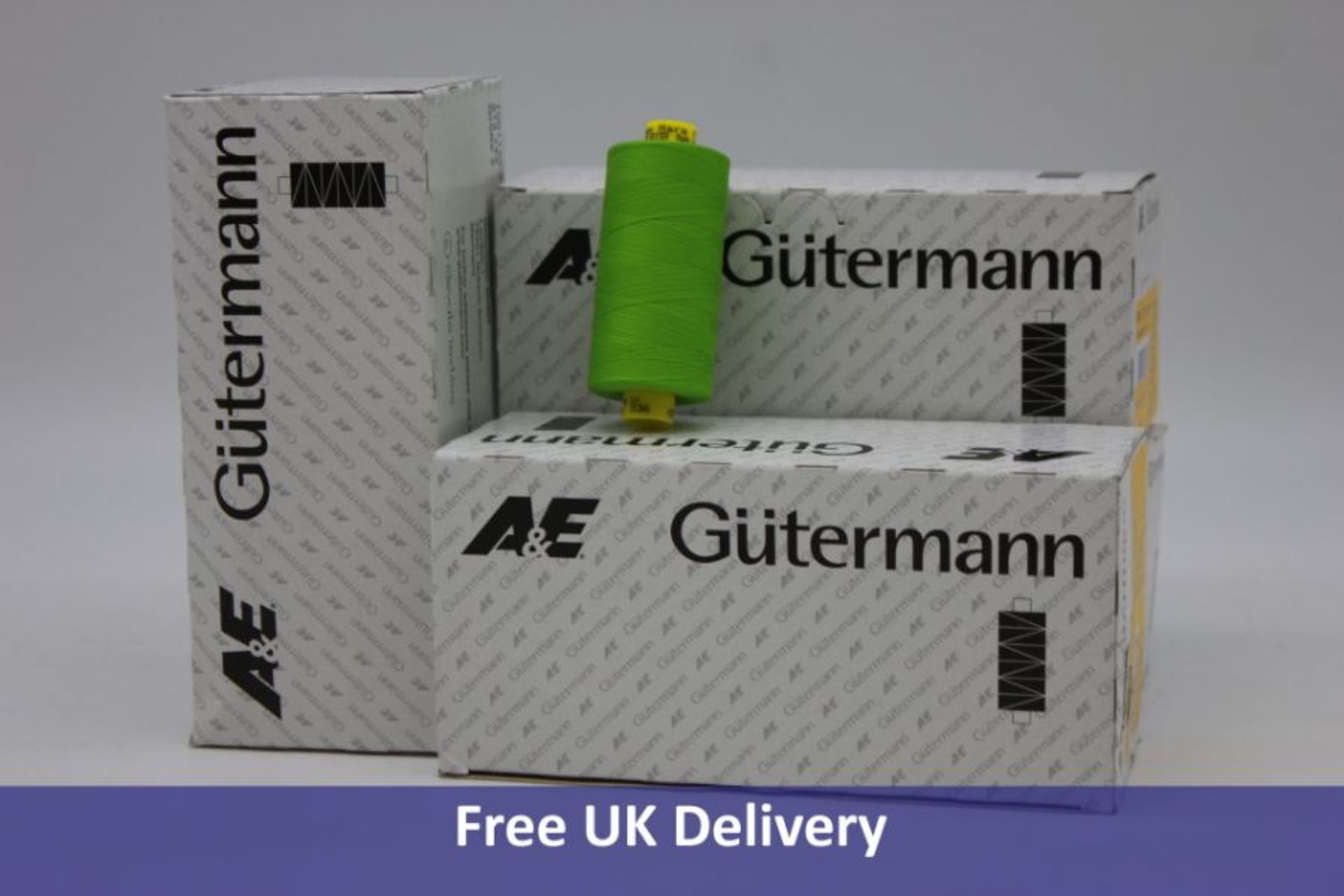 Four Gutermann Thread Mara 120 to include 2x Green, 2x Grey, 40/Pack