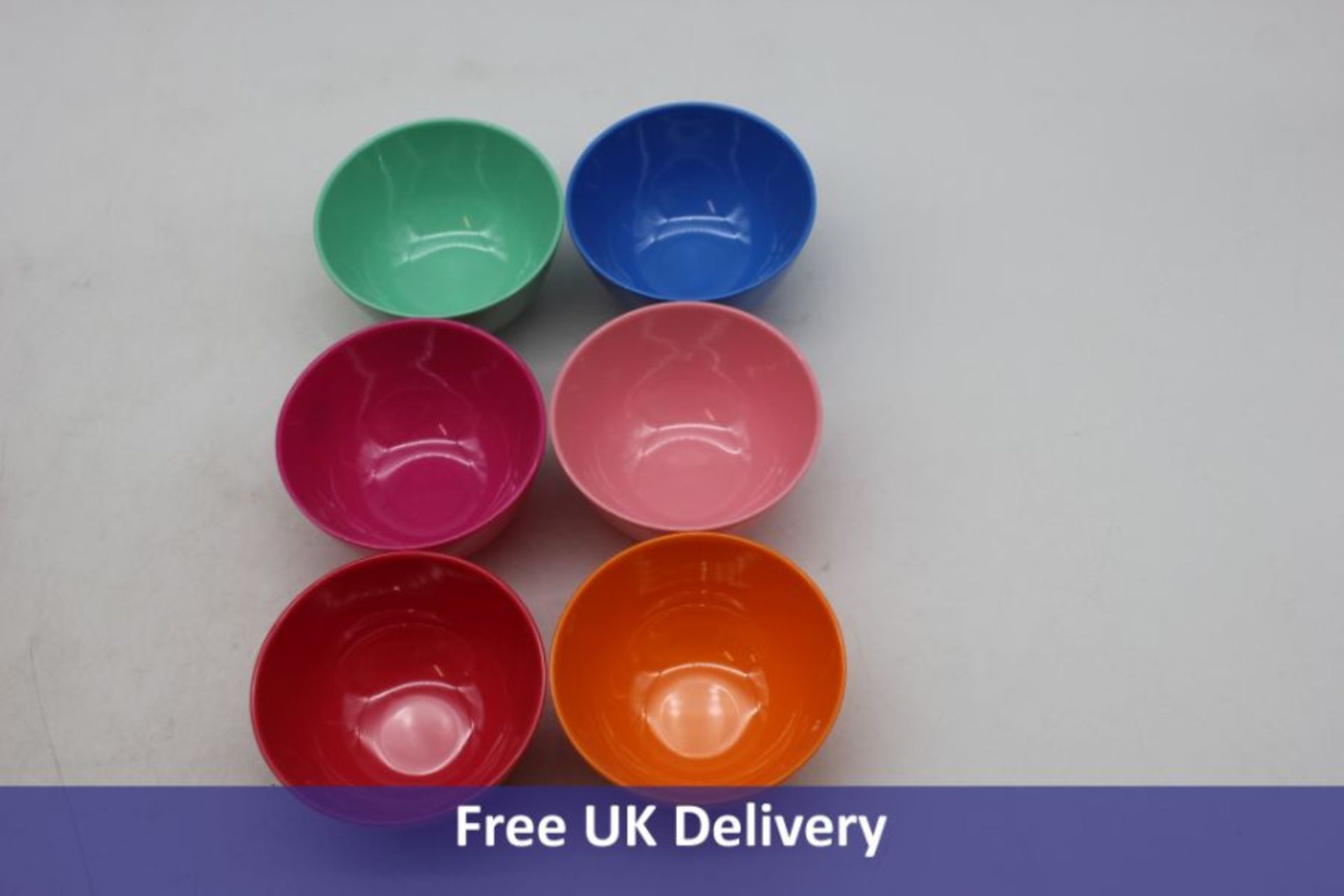 Thirty Six Rice Melamine Small Bowls, Assorted Colours