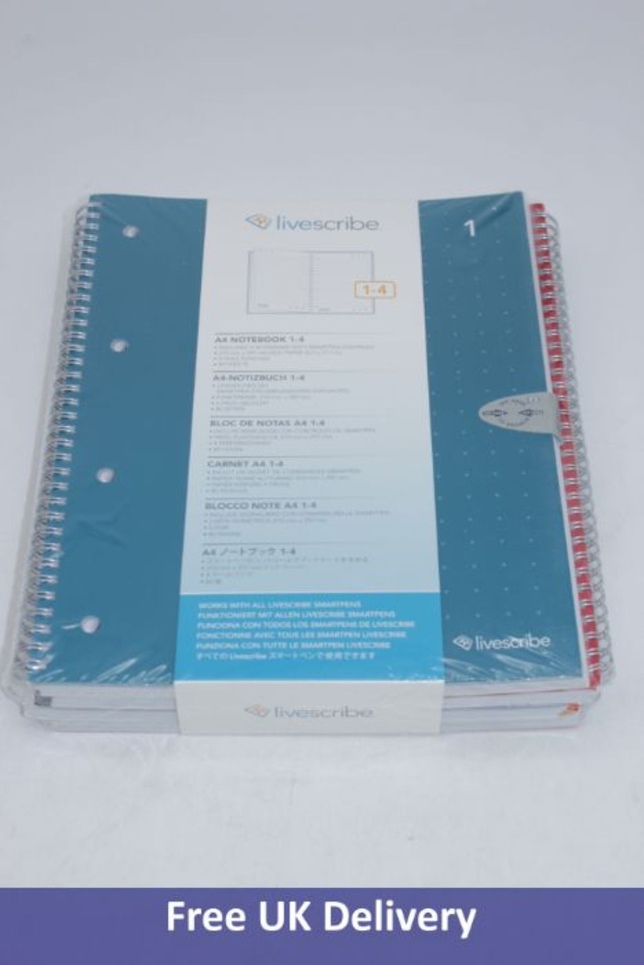 Nine Livescribe A4 4Pk Single Subject Notebooks