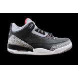 Nike Men's Air Jordan 3 Retro OG Trainers, Black, Fire Red and Cement Grey, UK 11