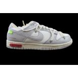 Nike Men's Off White Dunk Lows Trainers, Sail, Neutral Grey and Pale Ivory, UK 7. Box Damage