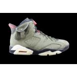 Nike Men's Air Jordan Retro 6 Travis Scott Trainers, Medium Olive and Black Sail, UK 8.5