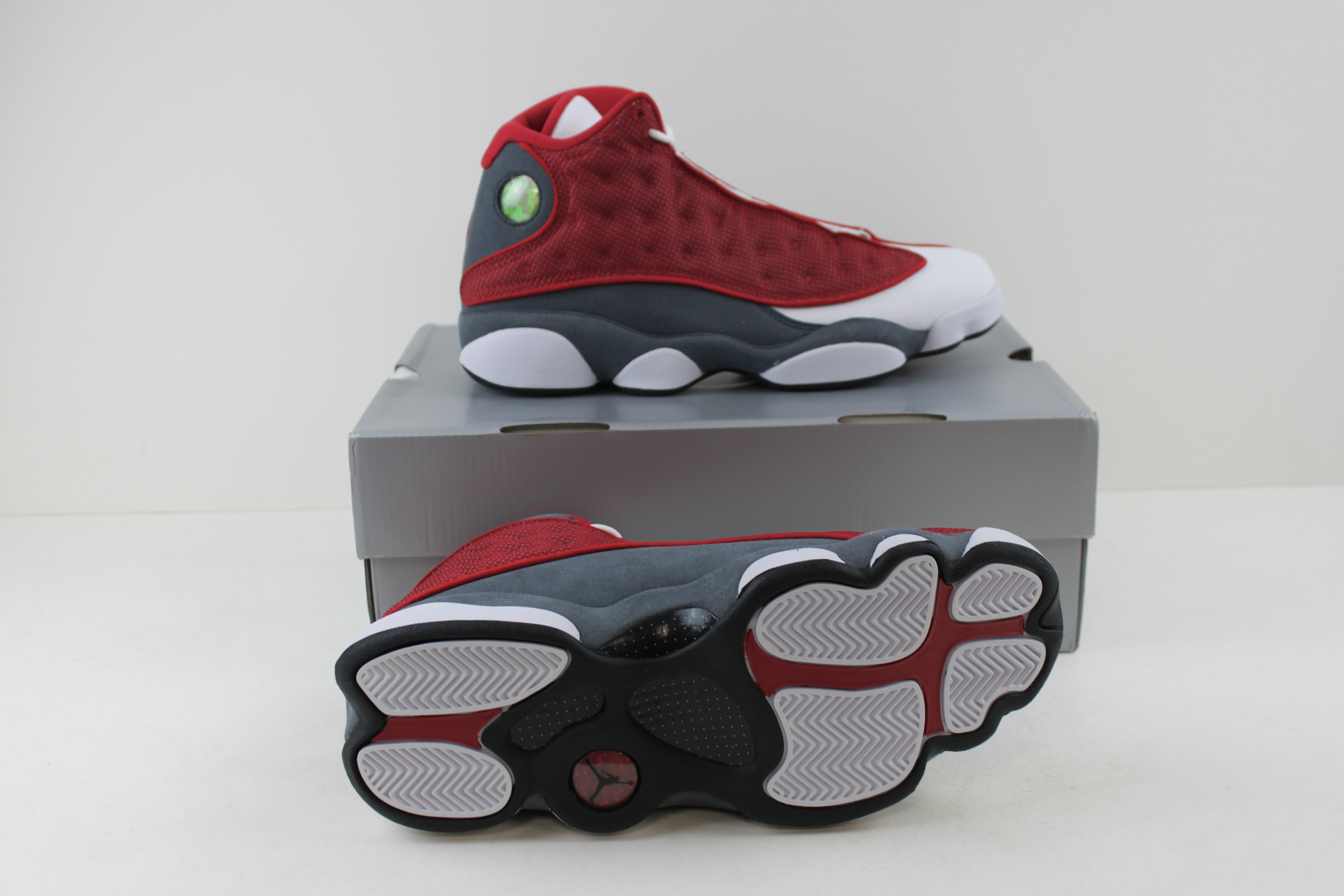 Nike Men's Air Jordan 13 Retro Trainers, Red, White, Grey and Black, UK 8 - Image 2 of 2