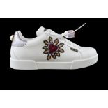 Dolce and Gabbana Women's Trainers, Sacred Heart Portofino, White, UK 8. Box damage