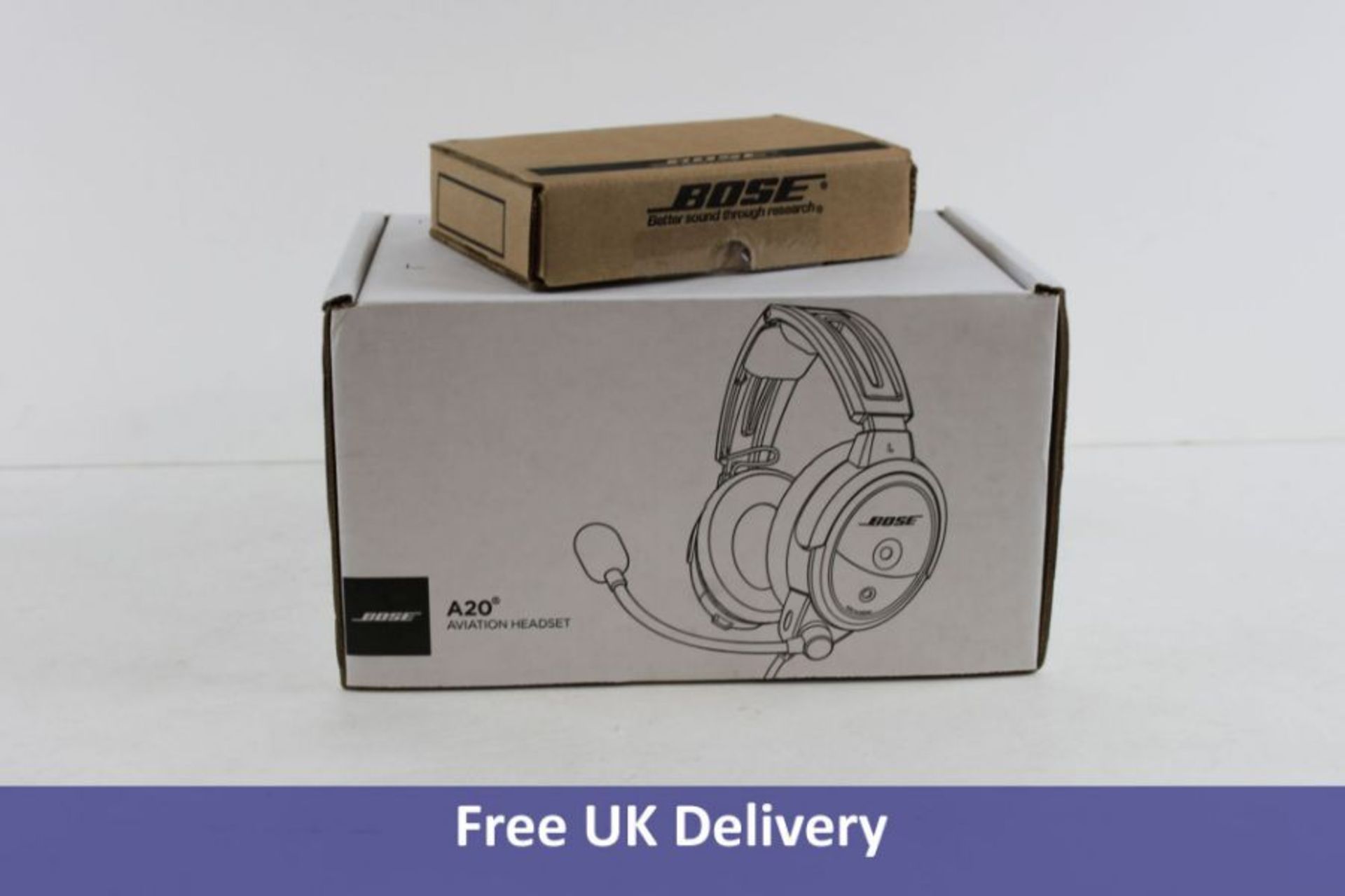 Bose Aviation A20 Headset with 2x Spare Windscreens and 1x Ear Cushion Kit