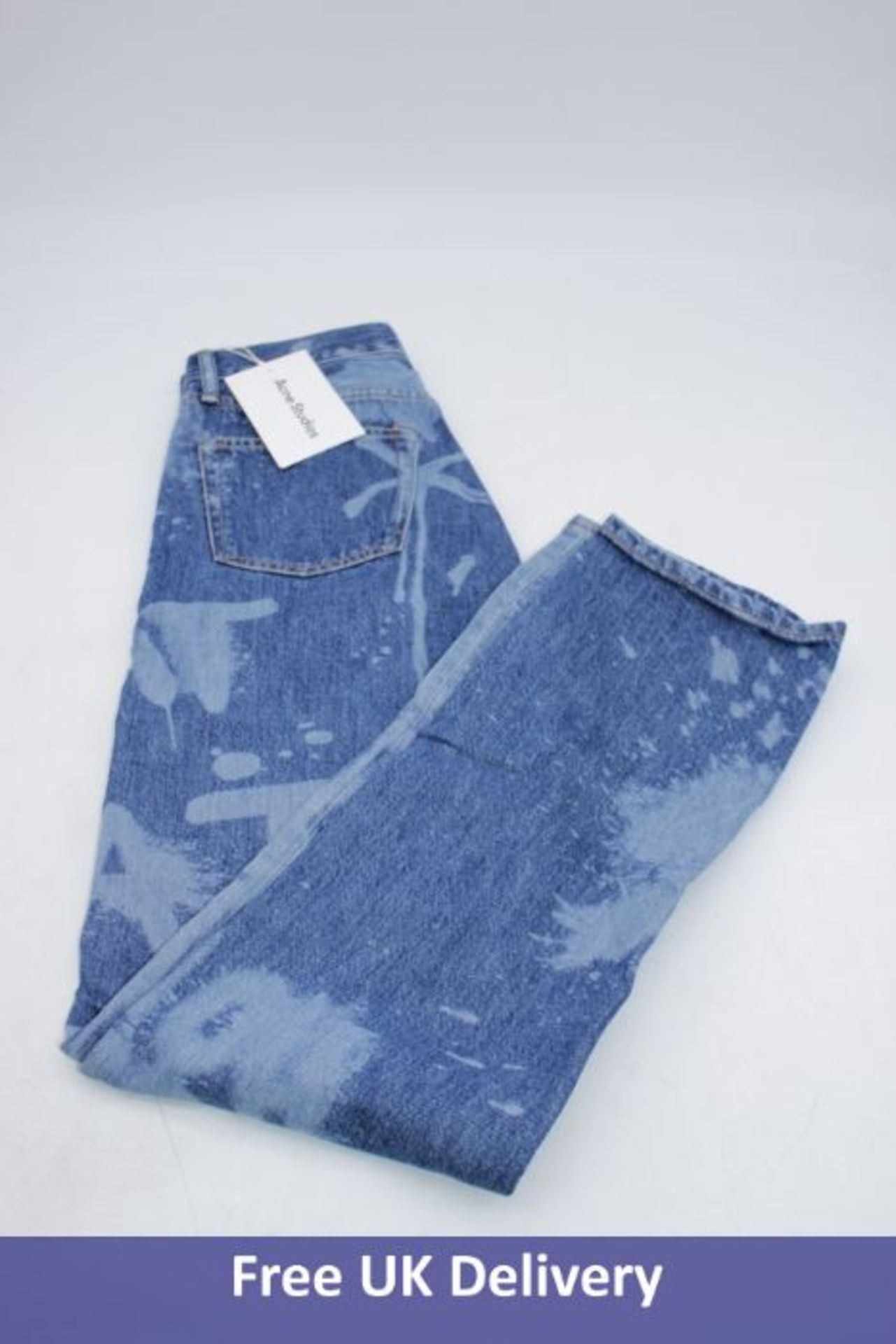 Acne Studios Graffiti Style Jeans, Dark Blue, 28W 32L