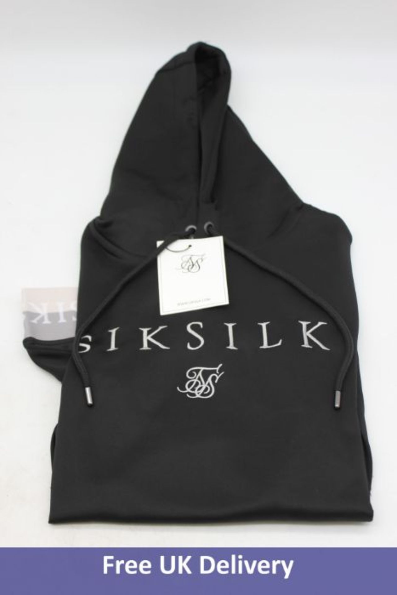 Six SikSilk Men's Deluxe Overhead Hoodie SS-17006, Black, 2x XS, 2x S, 1x M, 1x L