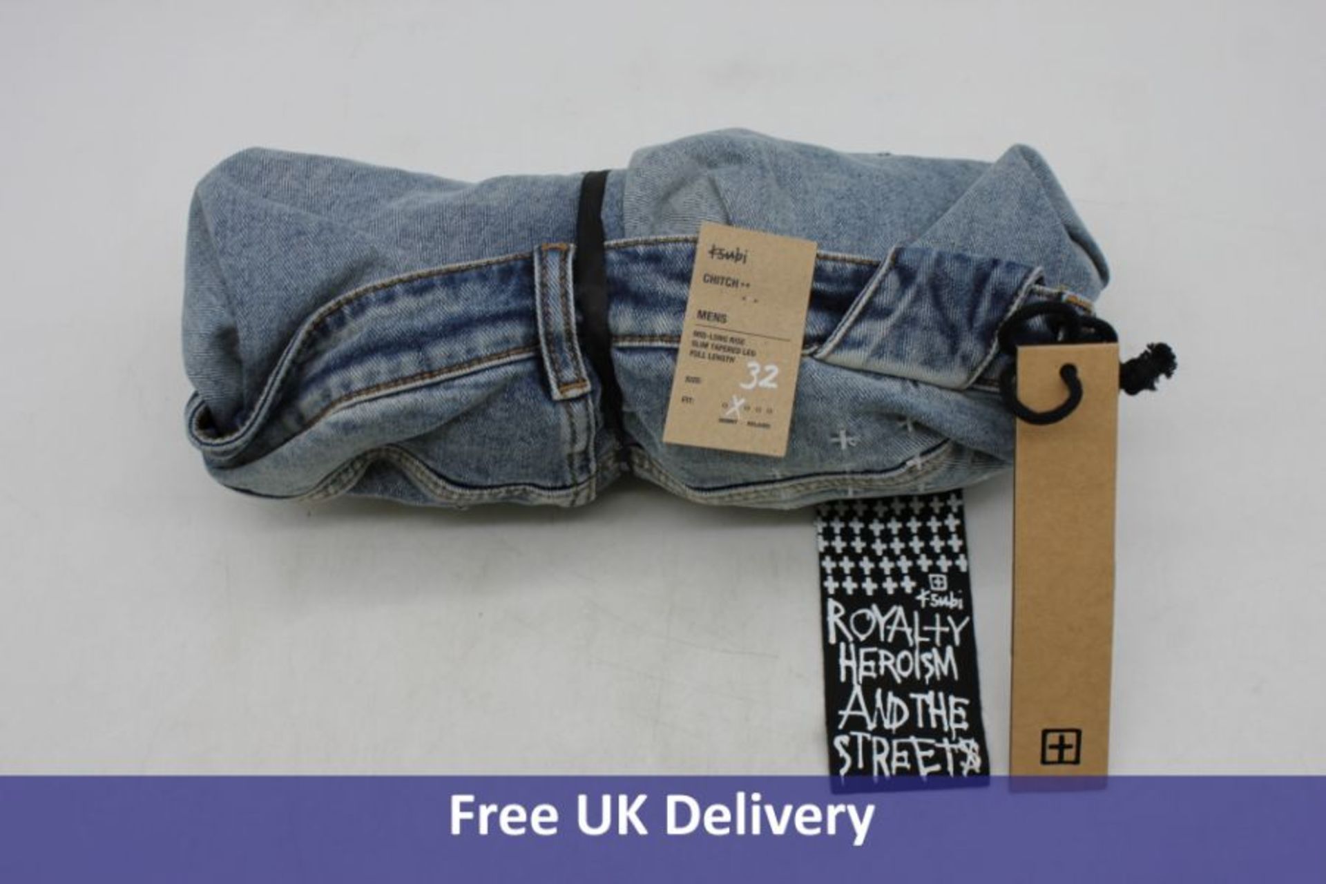 Two items of Ksubi Chitch Men's Clothing to include 1x Pure Dynamite Denim, Blue, Size 32 and 1x Kni