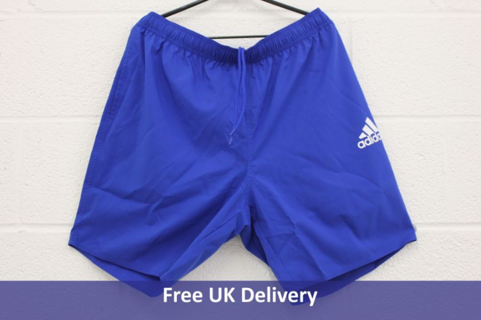 Two Pairs Adidas Solid Swim Shorts, Royal Blue, UK 46, CLX SH CL, FJ3405