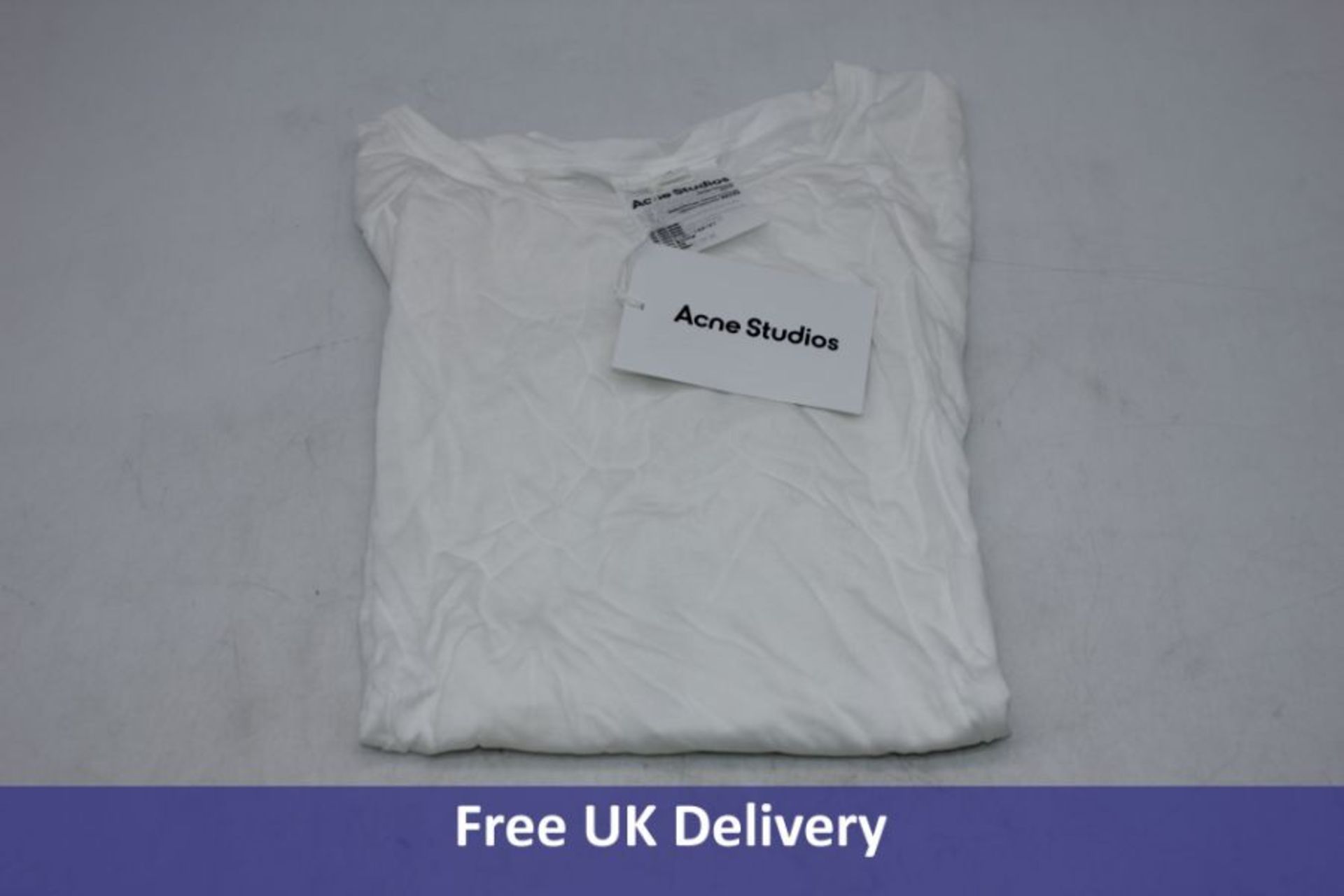 Five Acne Studios Women's Plain T-Shirts to include 1x Light Grey, XS, 1x Light Grey, S, 1x Light Gr - Image 2 of 2