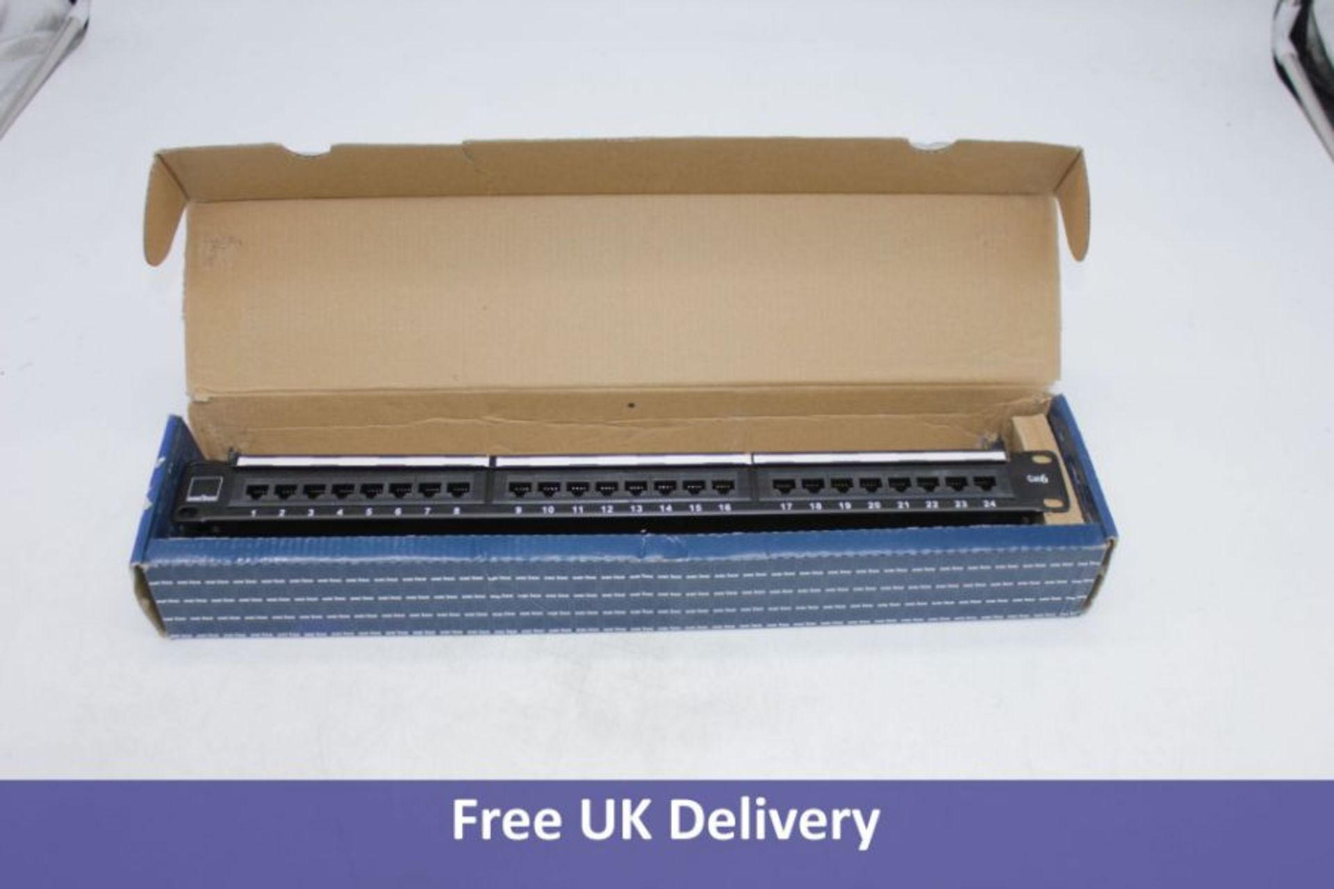 Emitex CAT6 1U 24 Port Patch Panel with Mount. One Attachment Clip Damaged