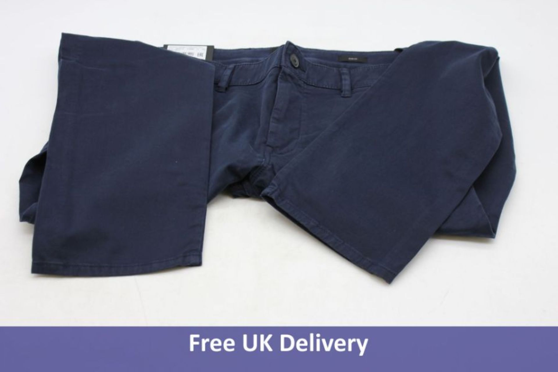 Two items of Hugo Boss Men's Clothing to include 1x Slim Fit Casual Chinos Dark Blue, UK 34/32 and 1