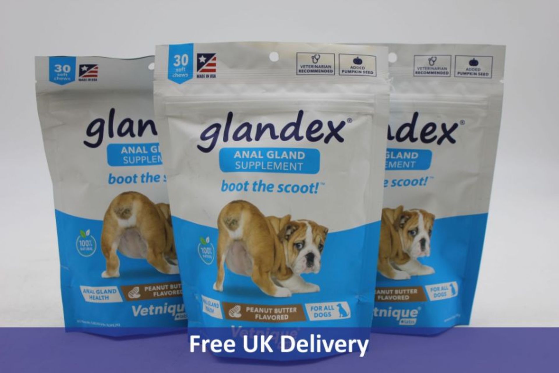 Glandex Anal Gland Supplement For All Dogs, 120G, Peanut Butter Flavour