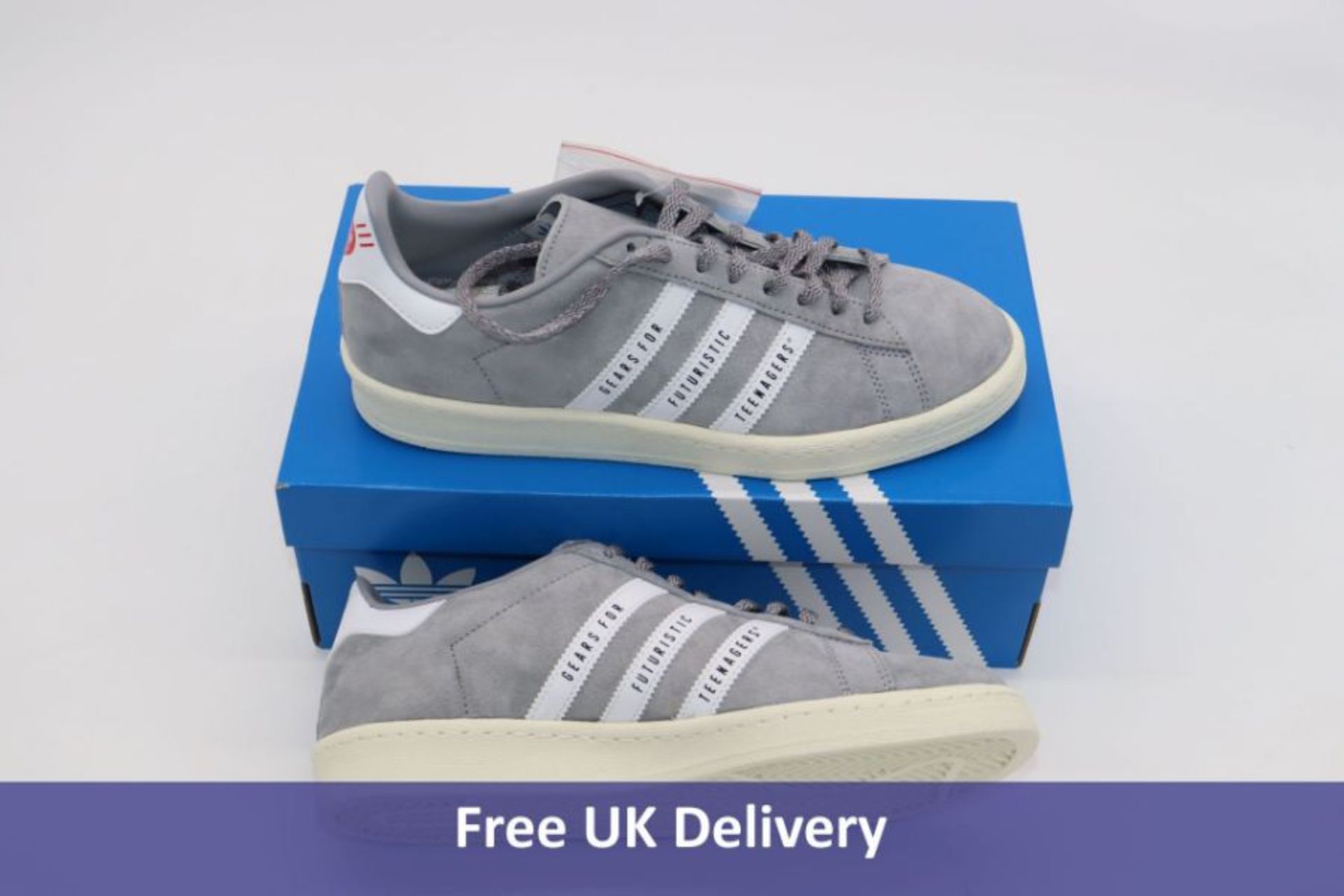 Adidas X Human Made Campus Trainers, Light Onix/Off White, UK 7.5