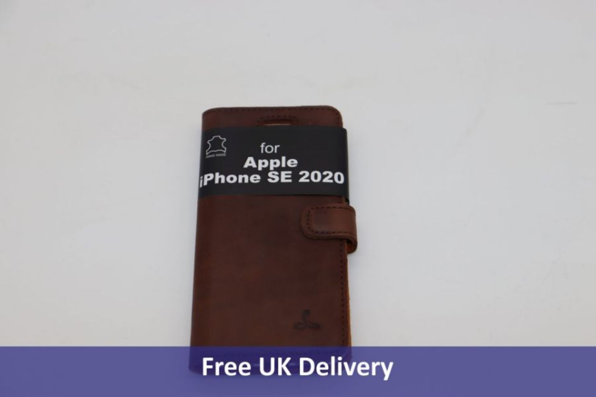 Ten Vintage Leather Wallet/Phone Cases, iPhone SE, Chestnut Brown