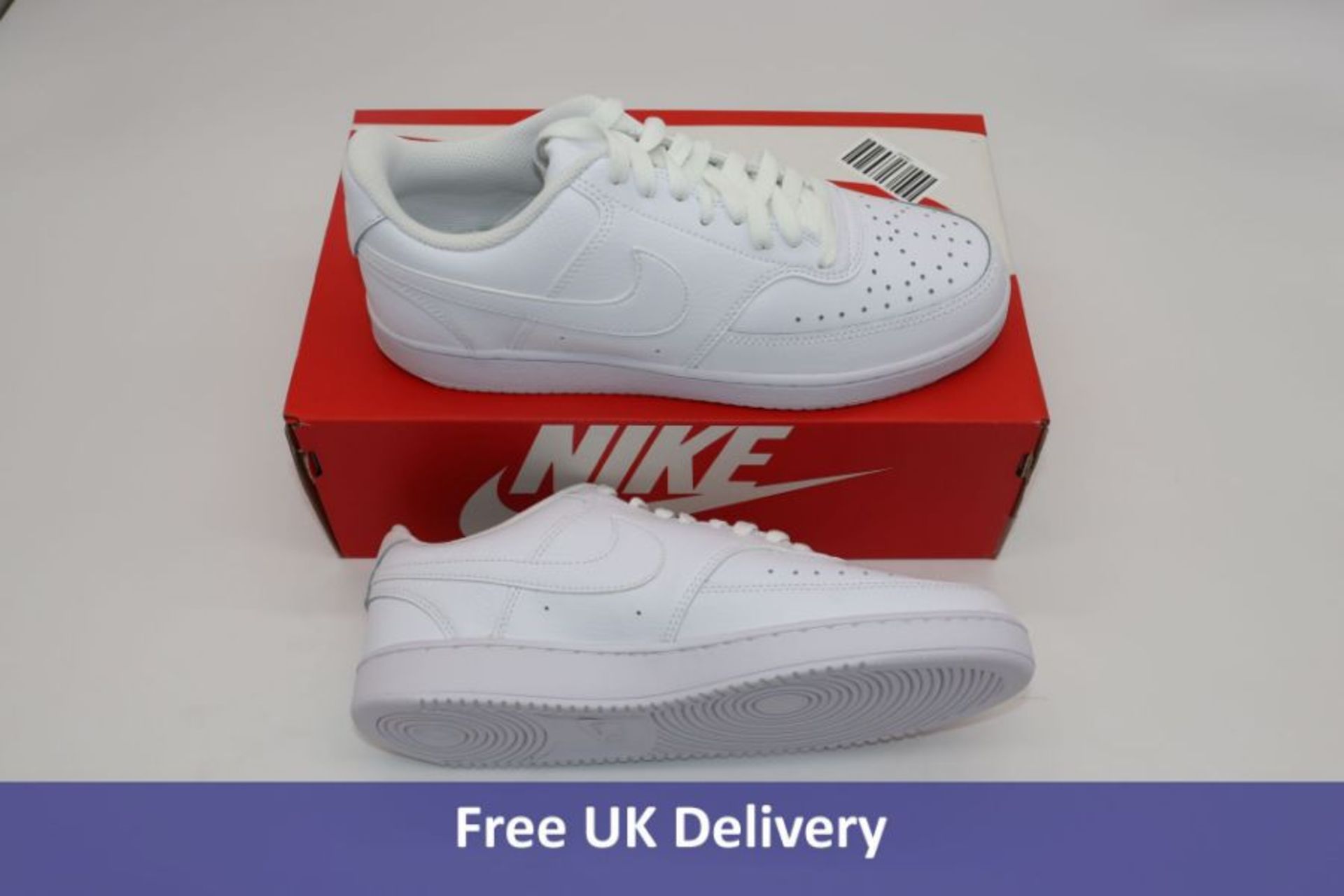 Nike Court Vision Low Trainers, White, UK 8