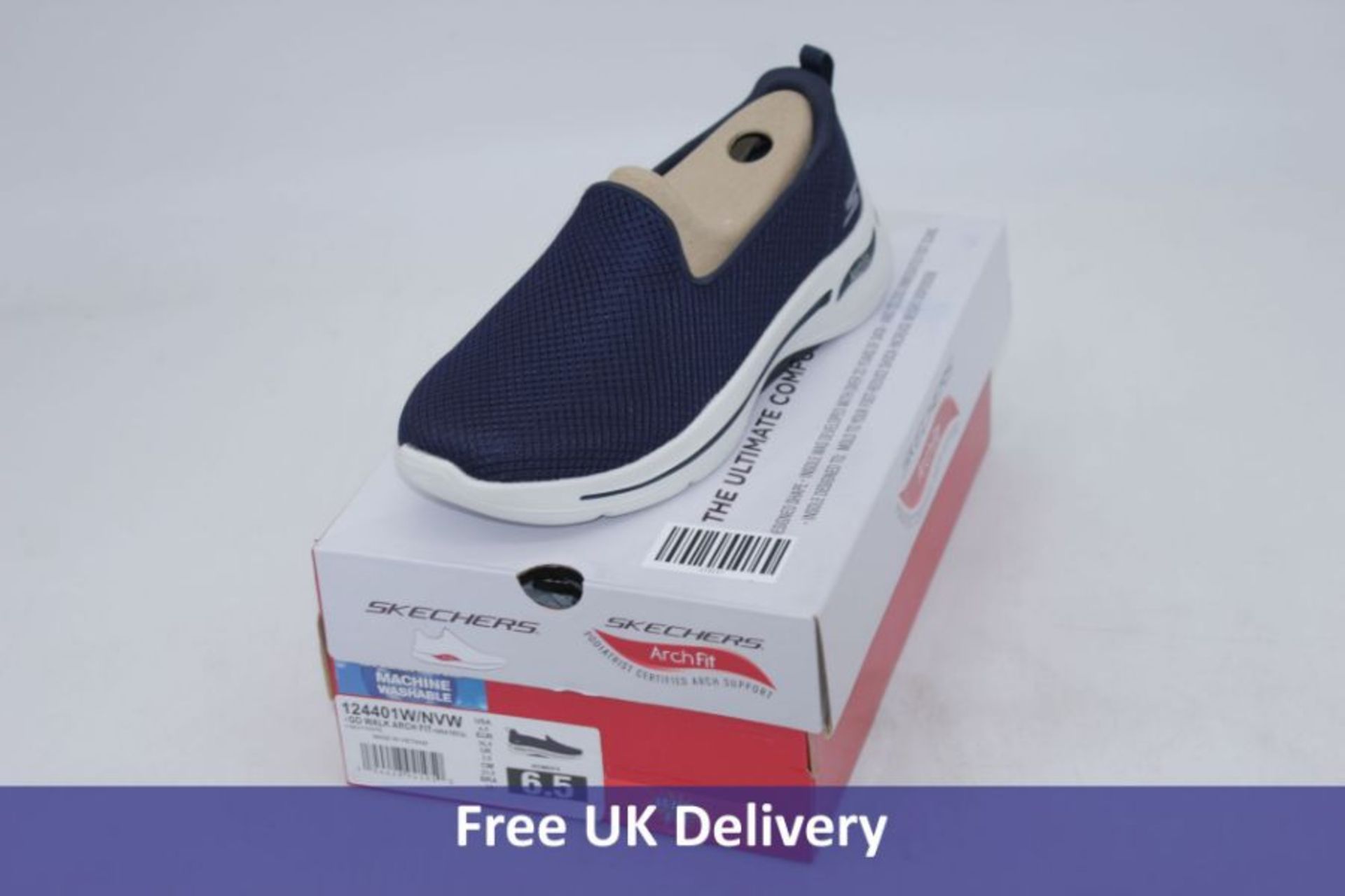 Skechers Women's Go Walk Arch Fit Walking Shoes, Navy/White, UK 3.5