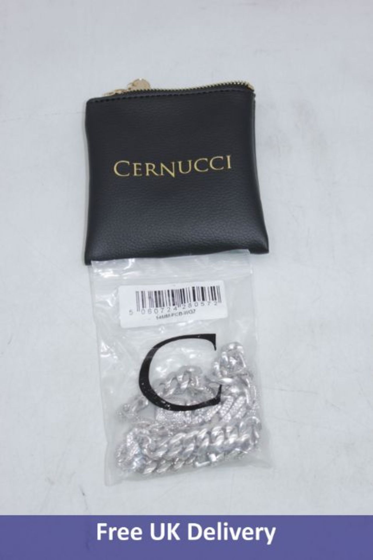 Two Cernucci 14mm Diamond Prong Link Men's Chain, 18 Inches Long, 1x Gold, 1x Silver - Image 2 of 2
